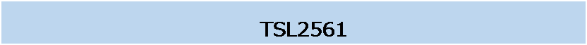 テキスト ボックス: 　TSL2561